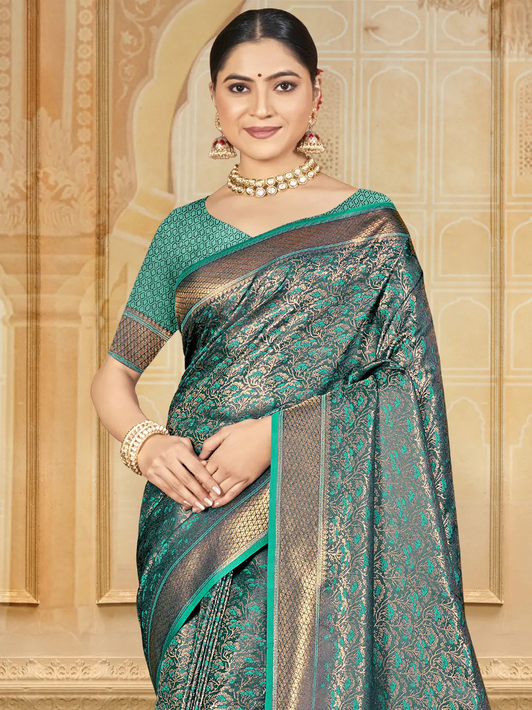 Sea Green Silk Saree