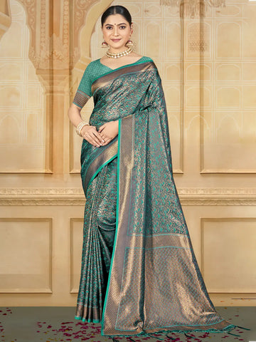 Sea Green Silk Saree