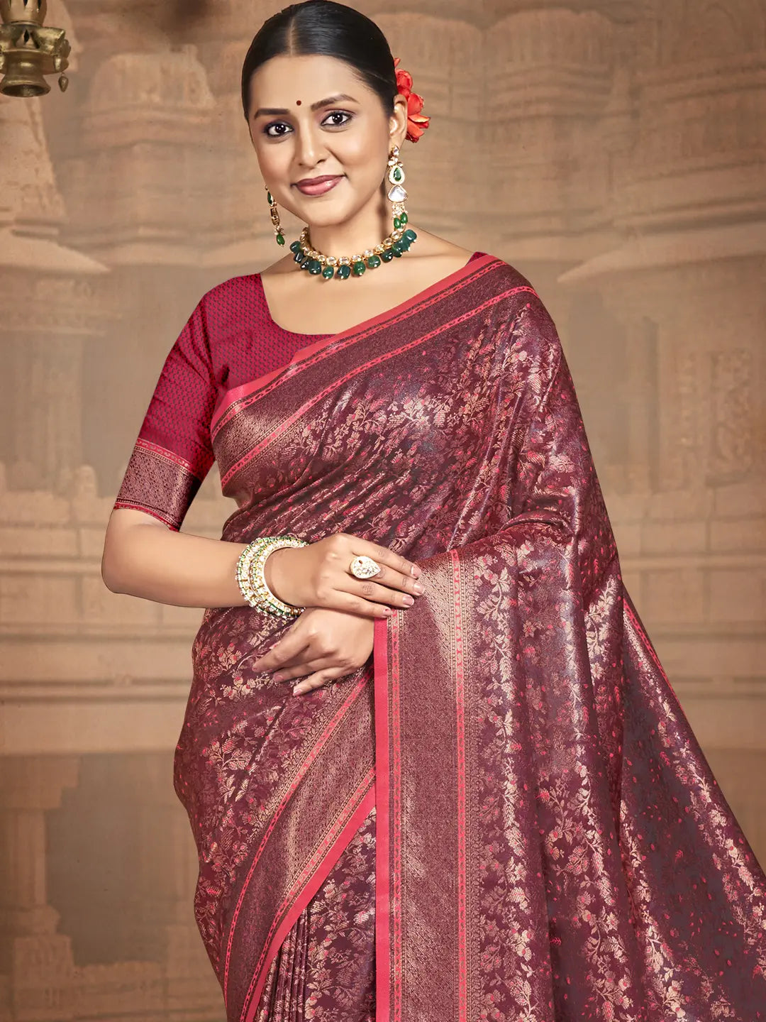 Red Silk Saree