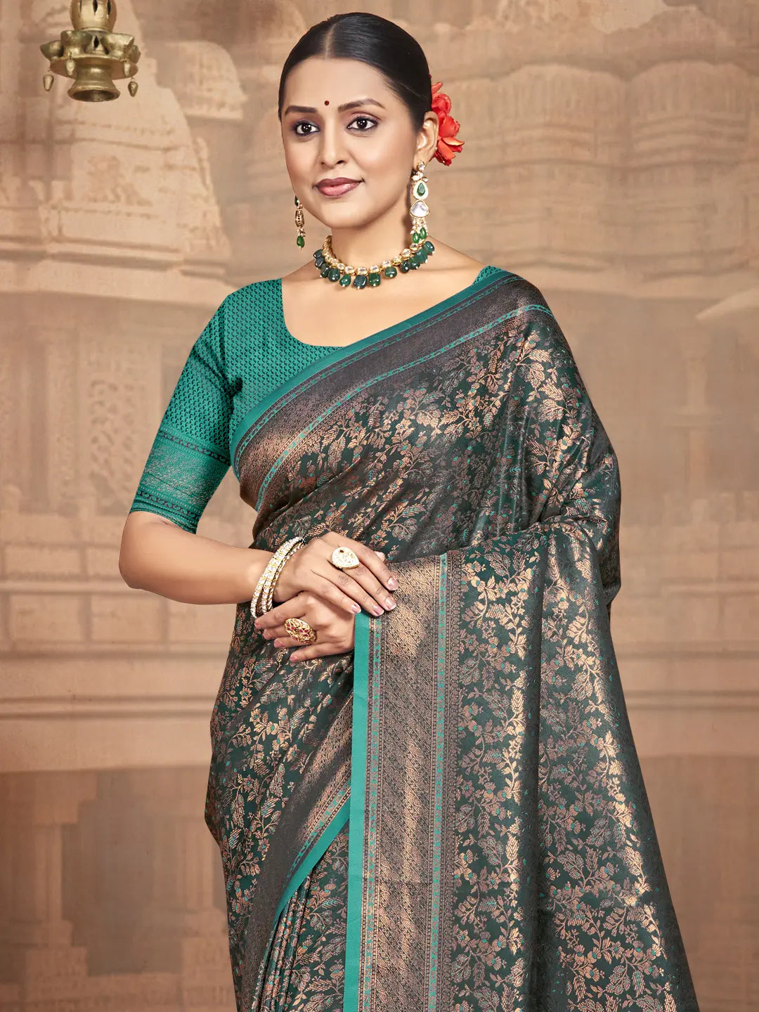 Sea Green Silk Saree