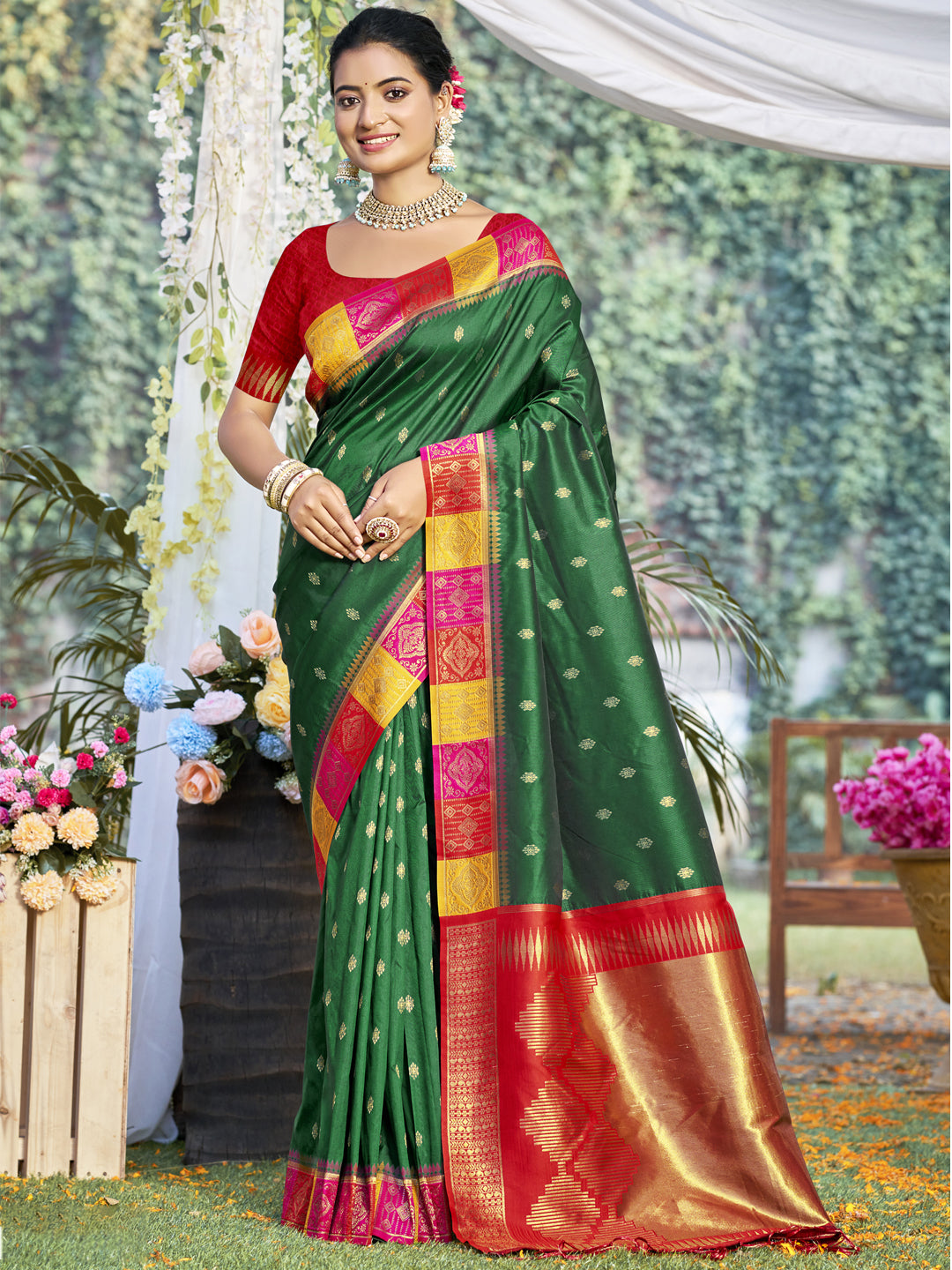 Green Silk Saree