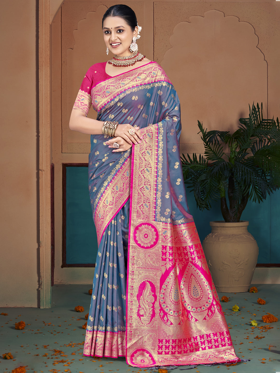 Blue Silk Saree