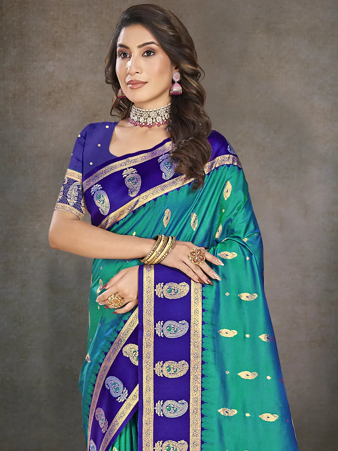 Sky Blue Silk Saree