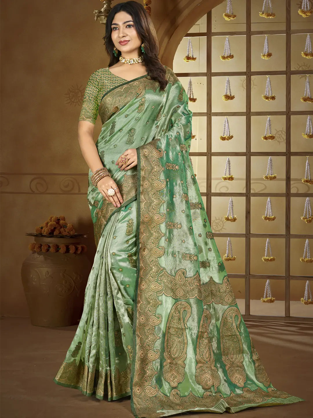 Green Silk Saree