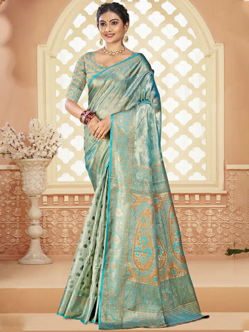 Sky Blue Silk Saree