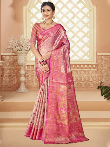 Pink Silk Saree