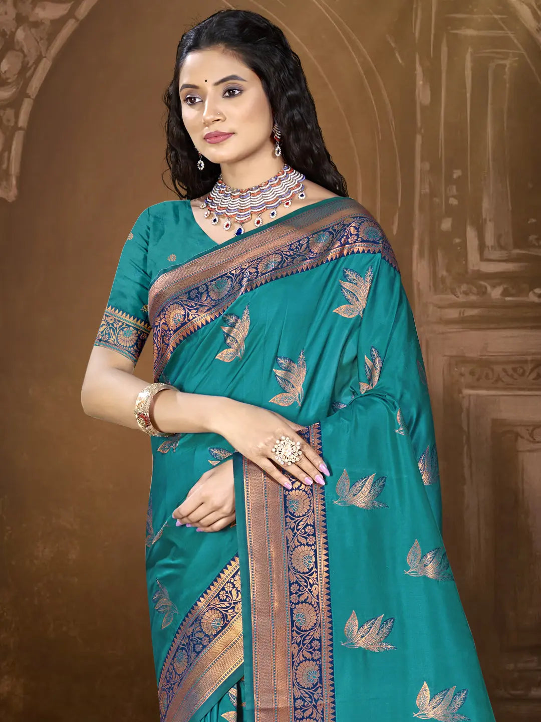 Sky Blue Silk Saree