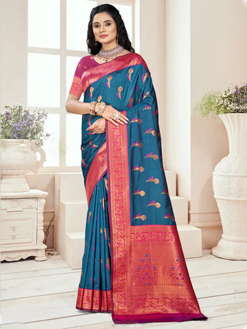 Blue Silk Saree