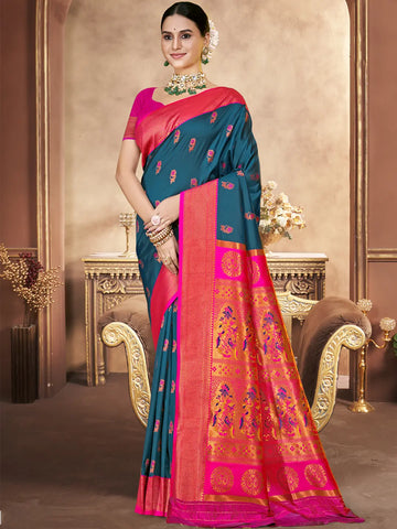 Blue Silk Saree