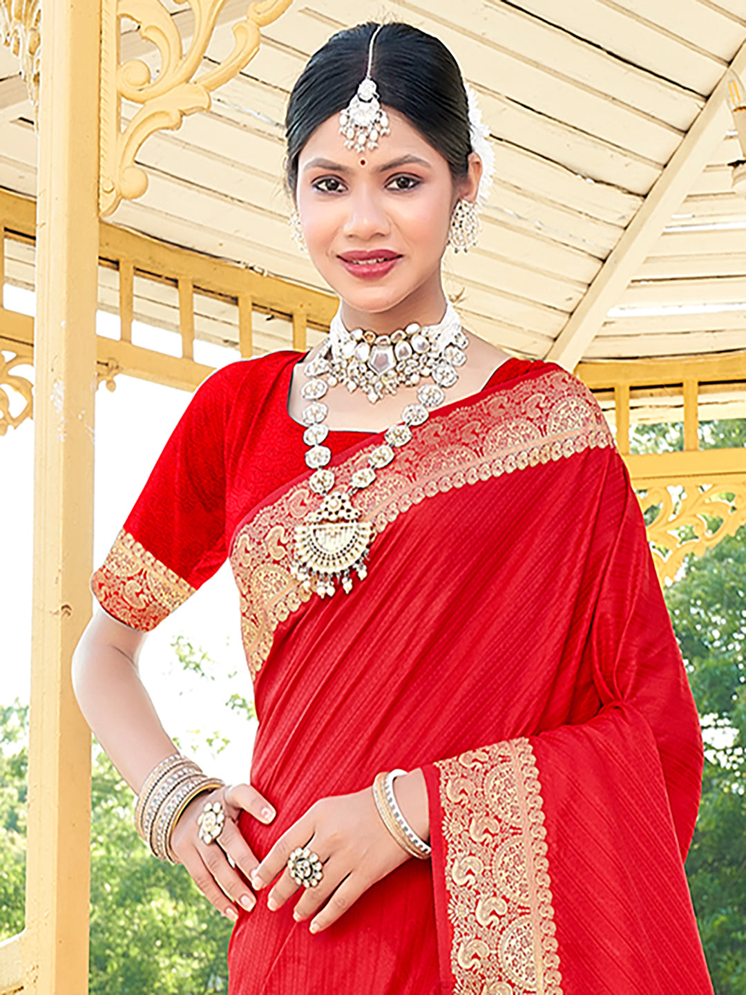 Red Silk Saree