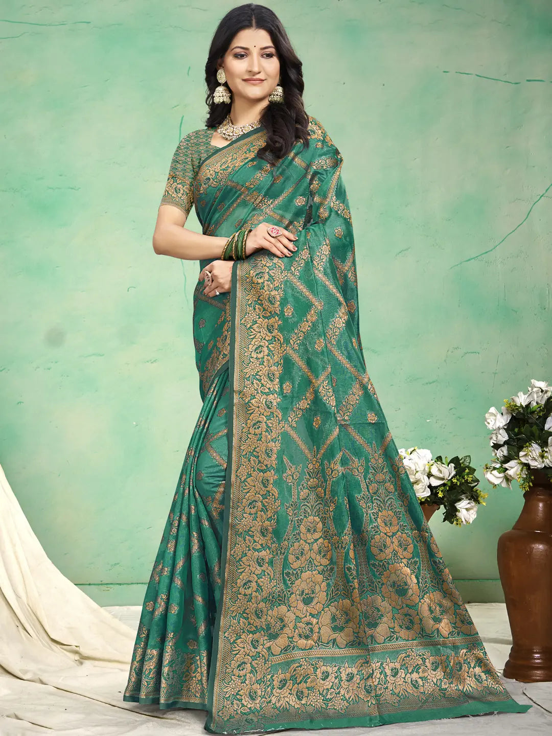 Green Silk Saree