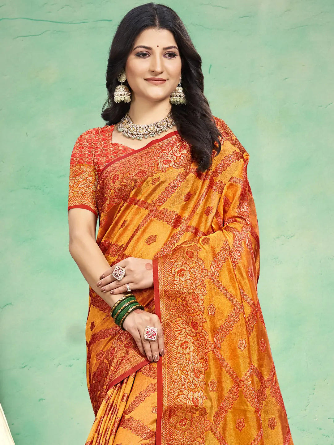 Yellow Silk Saree