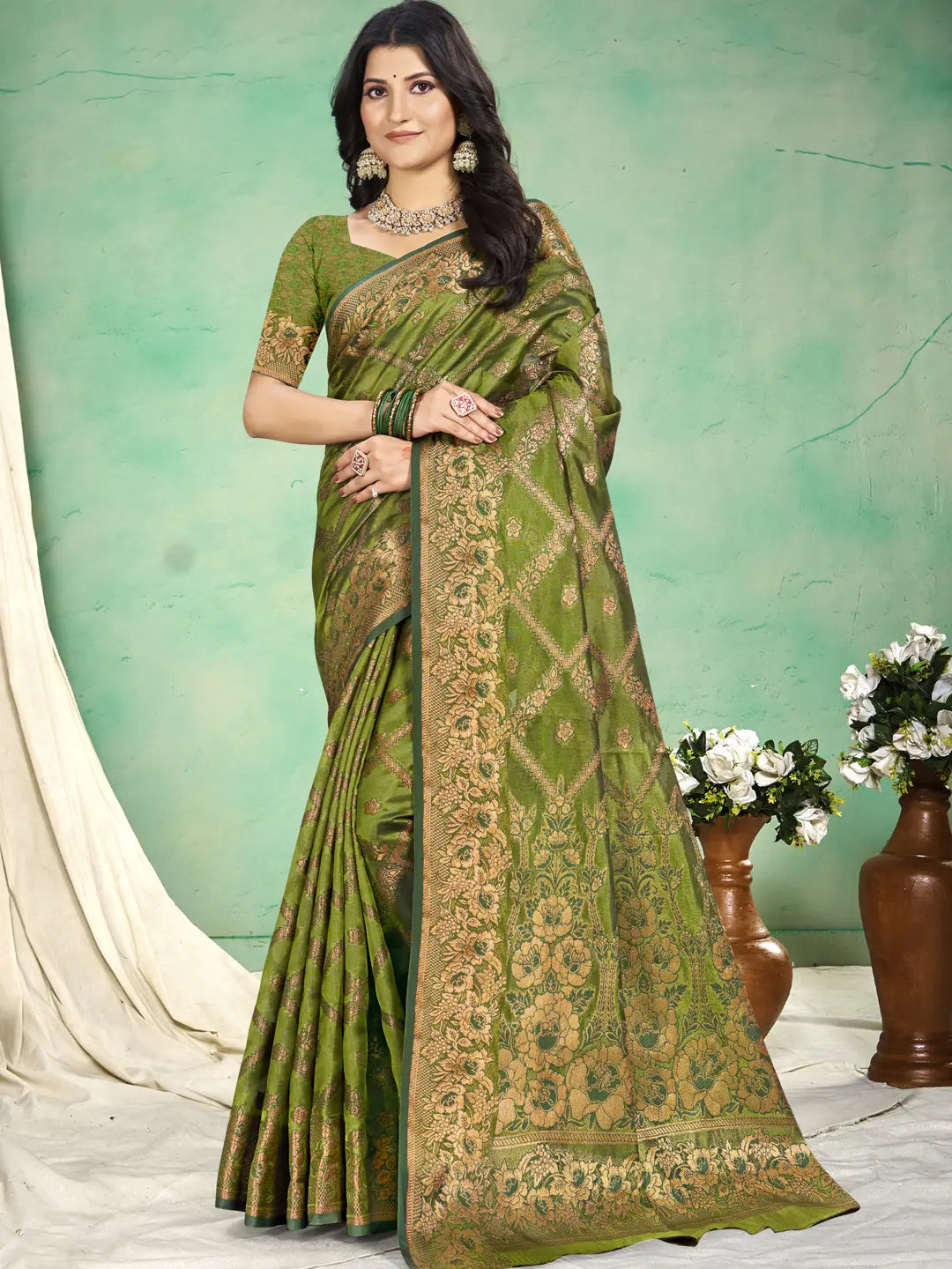 Light Green Silk Saree