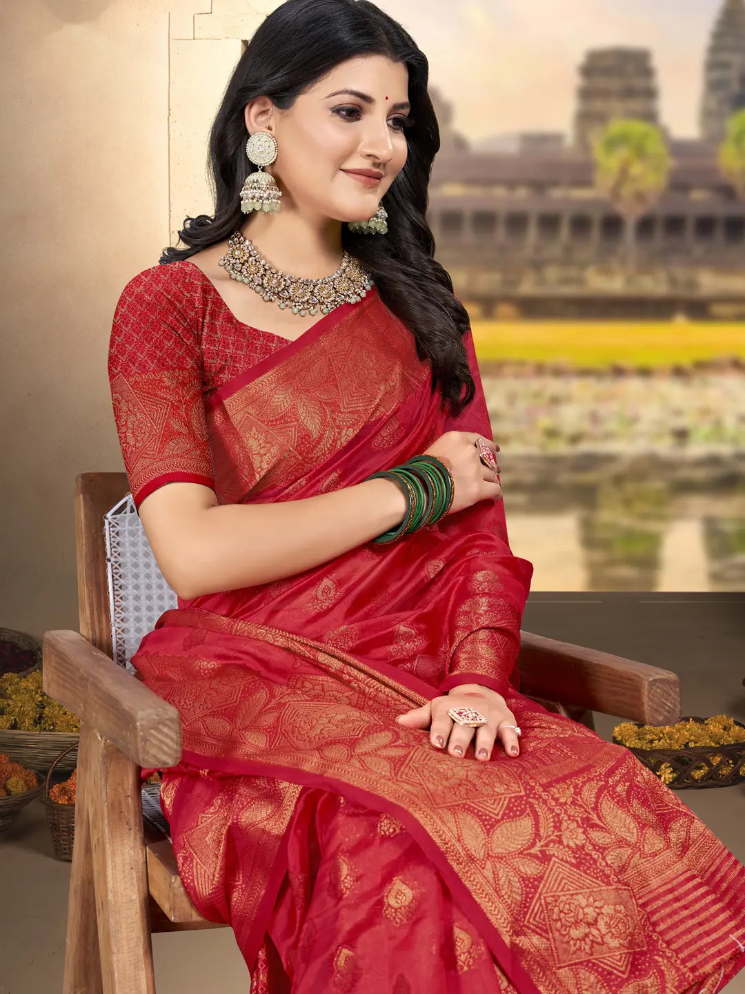 Red Silk Saree