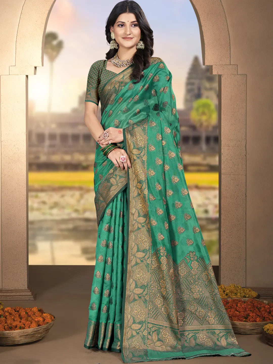 Green Silk Saree