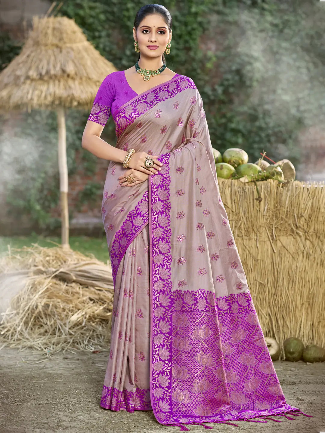 Gray Silk Saree