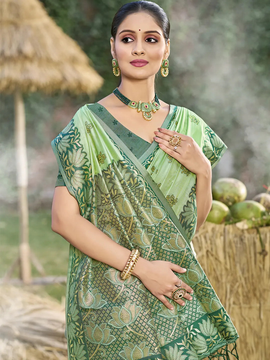 Light Green Silk Saree