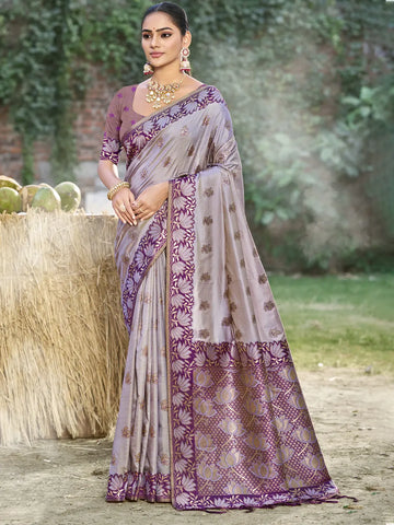 Gray Silk Saree