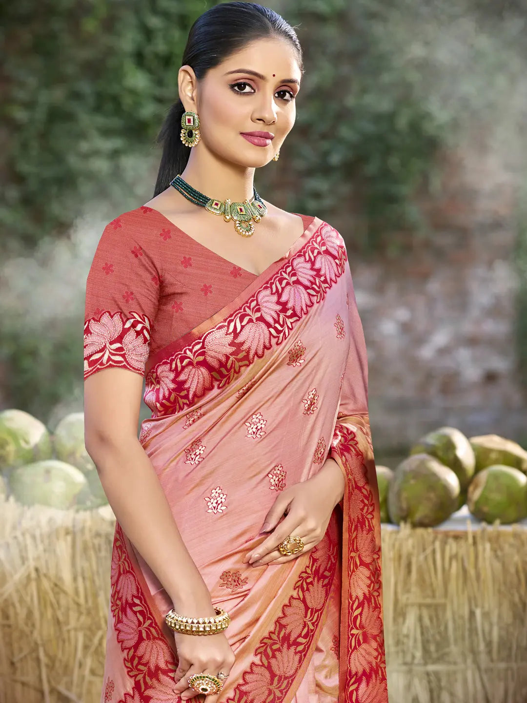 Light Pink Silk Saree