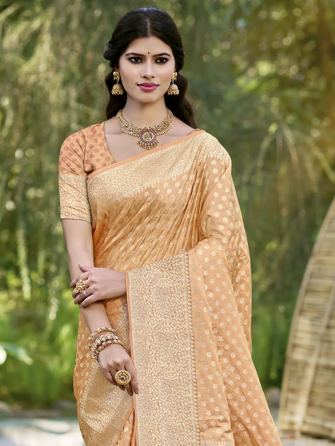 Orange Silk Saree