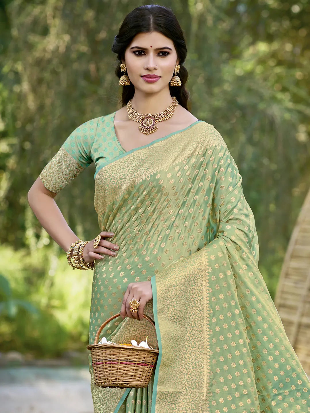 Green Silk Saree