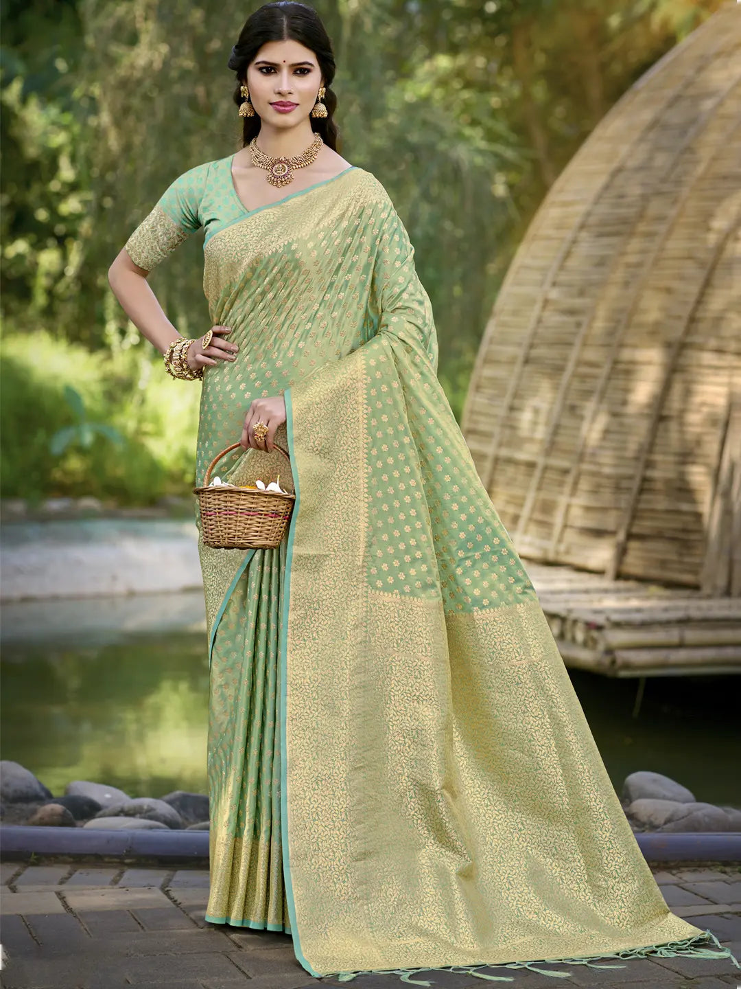 Green Silk Saree