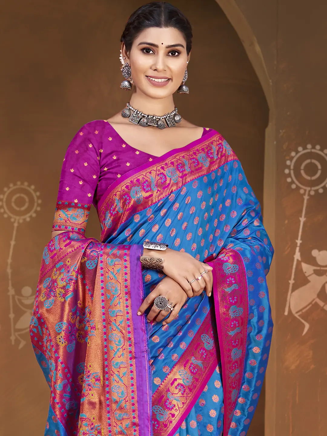 Blue Silk Saree