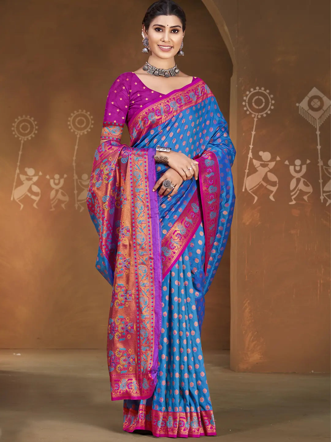 Blue Silk Saree