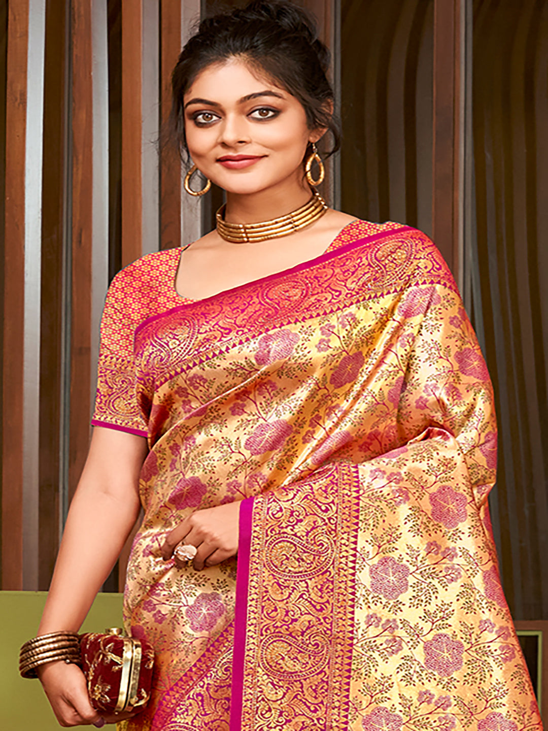 Sangam Printed Silk Saree