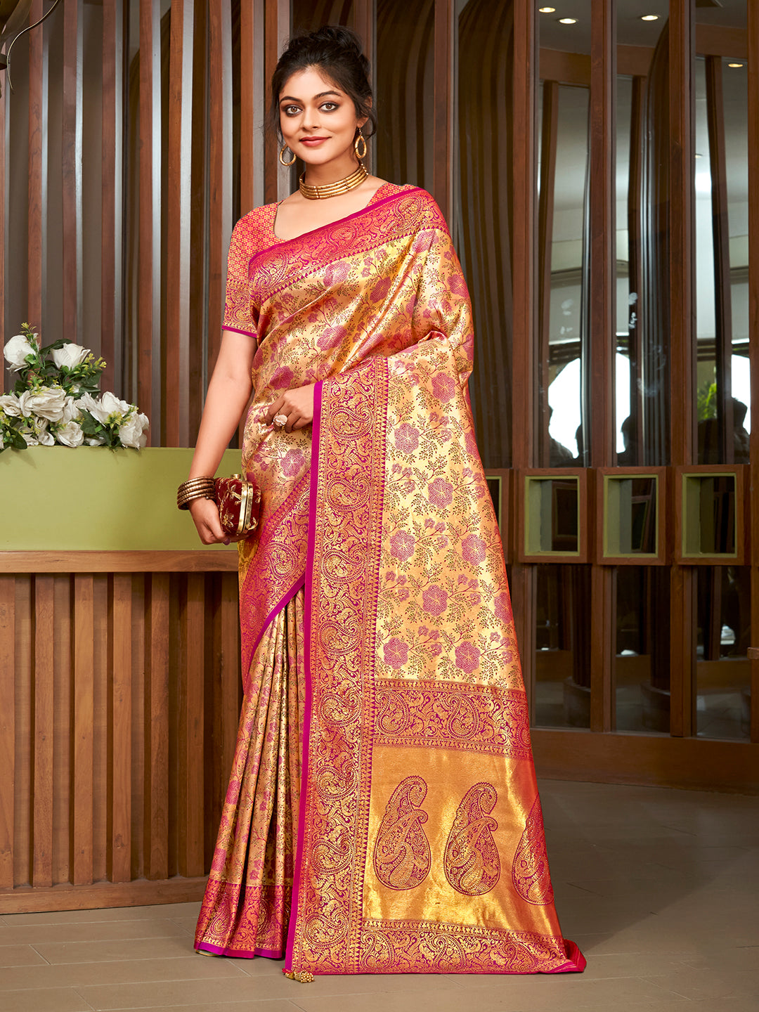 Sangam Printed Silk Saree