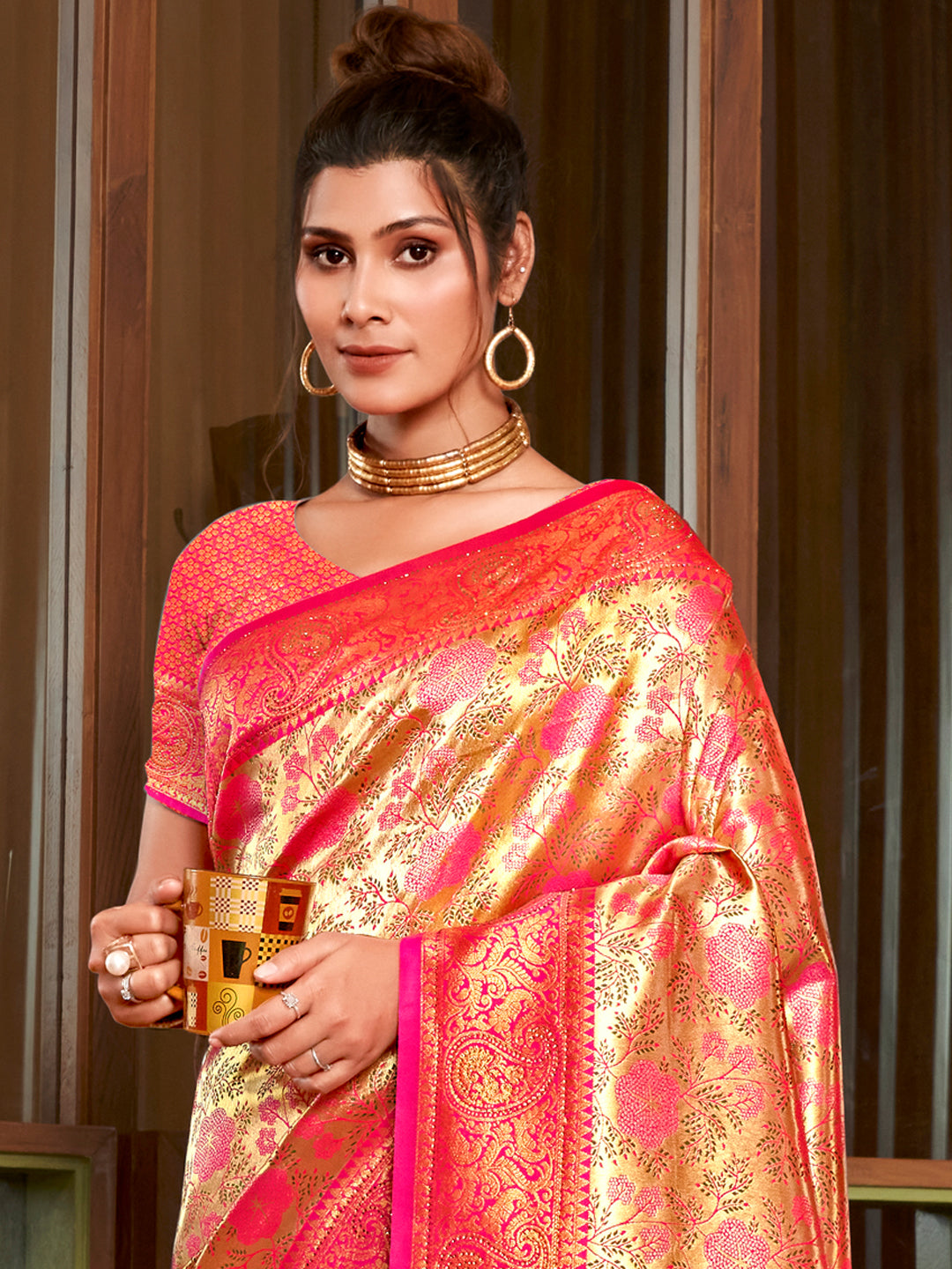 Sangam Printed Silk Saree