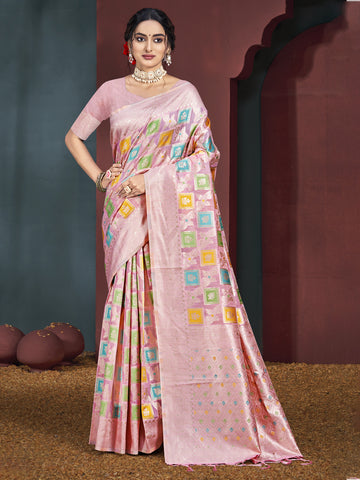 Light Pink Cotton Saree