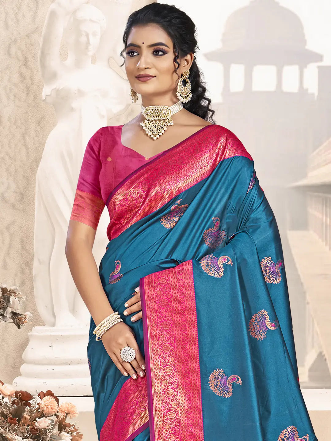 Blue Silk Saree