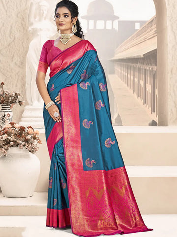 Blue Silk Saree