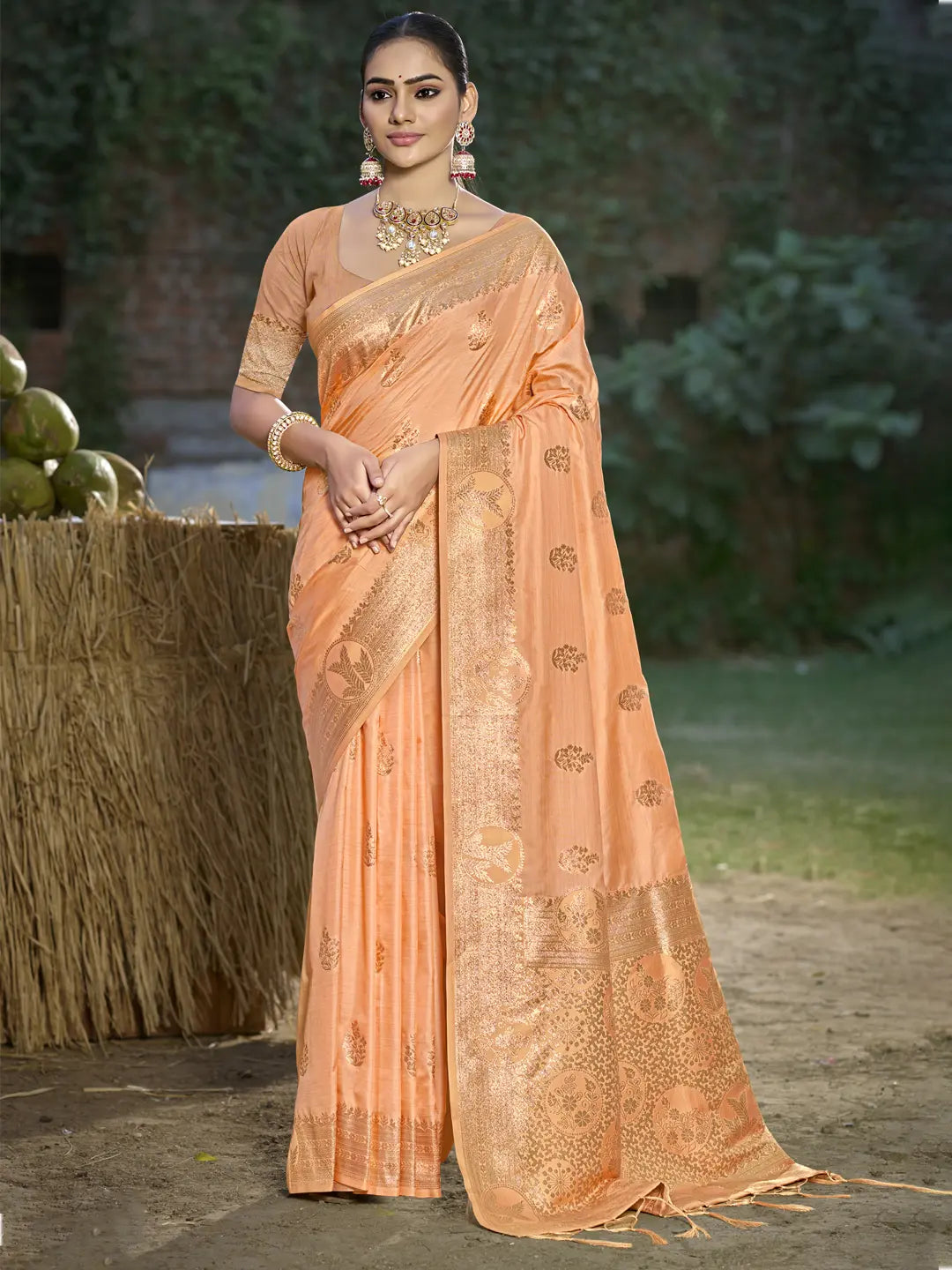 Orange Silk Saree