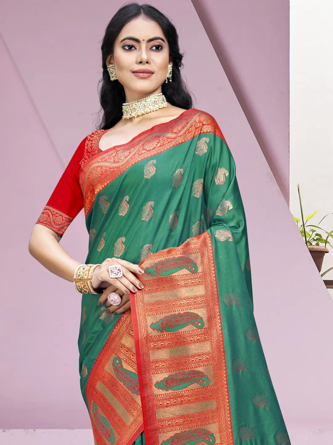 Green Silk Saree