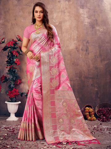 Pink South Silk Saree