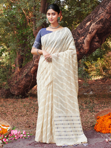 White Cotton Saree