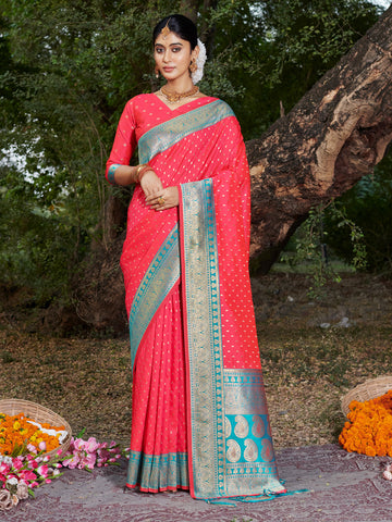 Red Banarasi Silk Saree