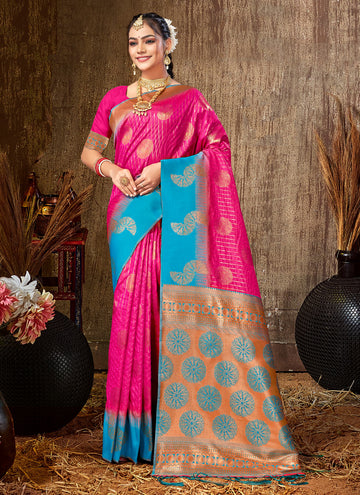 Pink Silk Saree