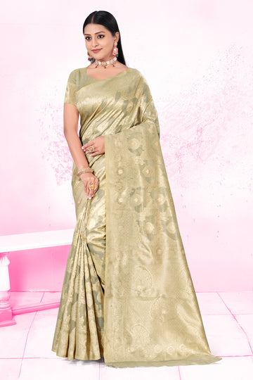 Gray Cotton Saree