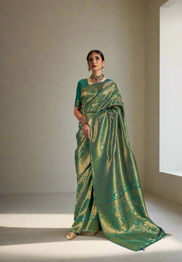 Green Weaving Silk Saree