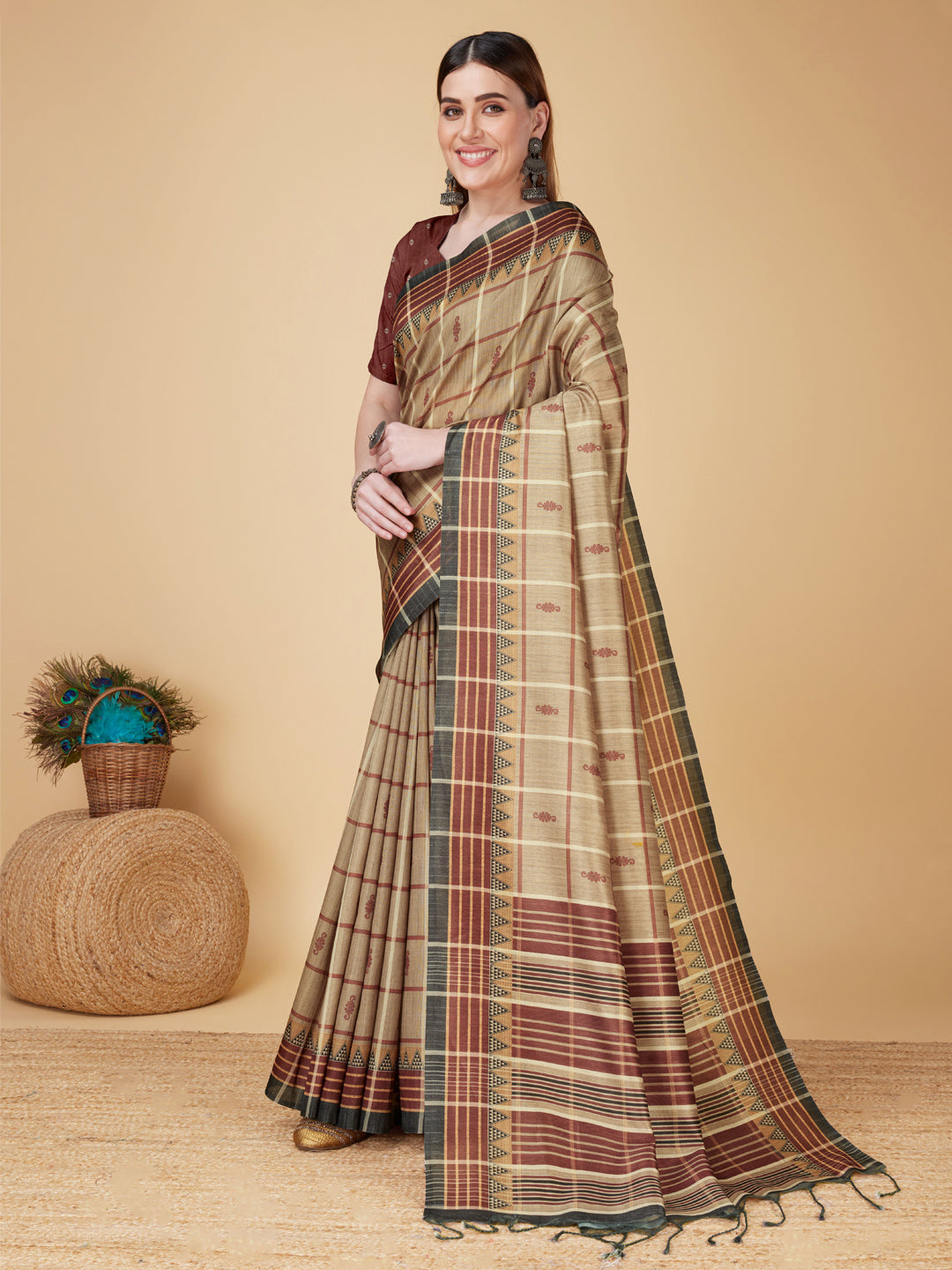 Sangam Beautiful Cotton Silk Saree