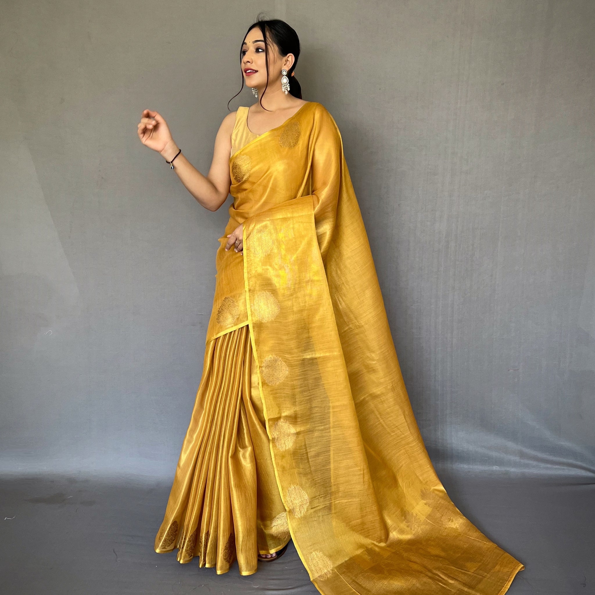 Golden Tissue Silk Saree