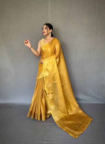 Golden Tissue Silk Saree