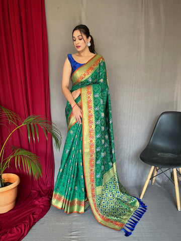 Green Patola Silk Saree