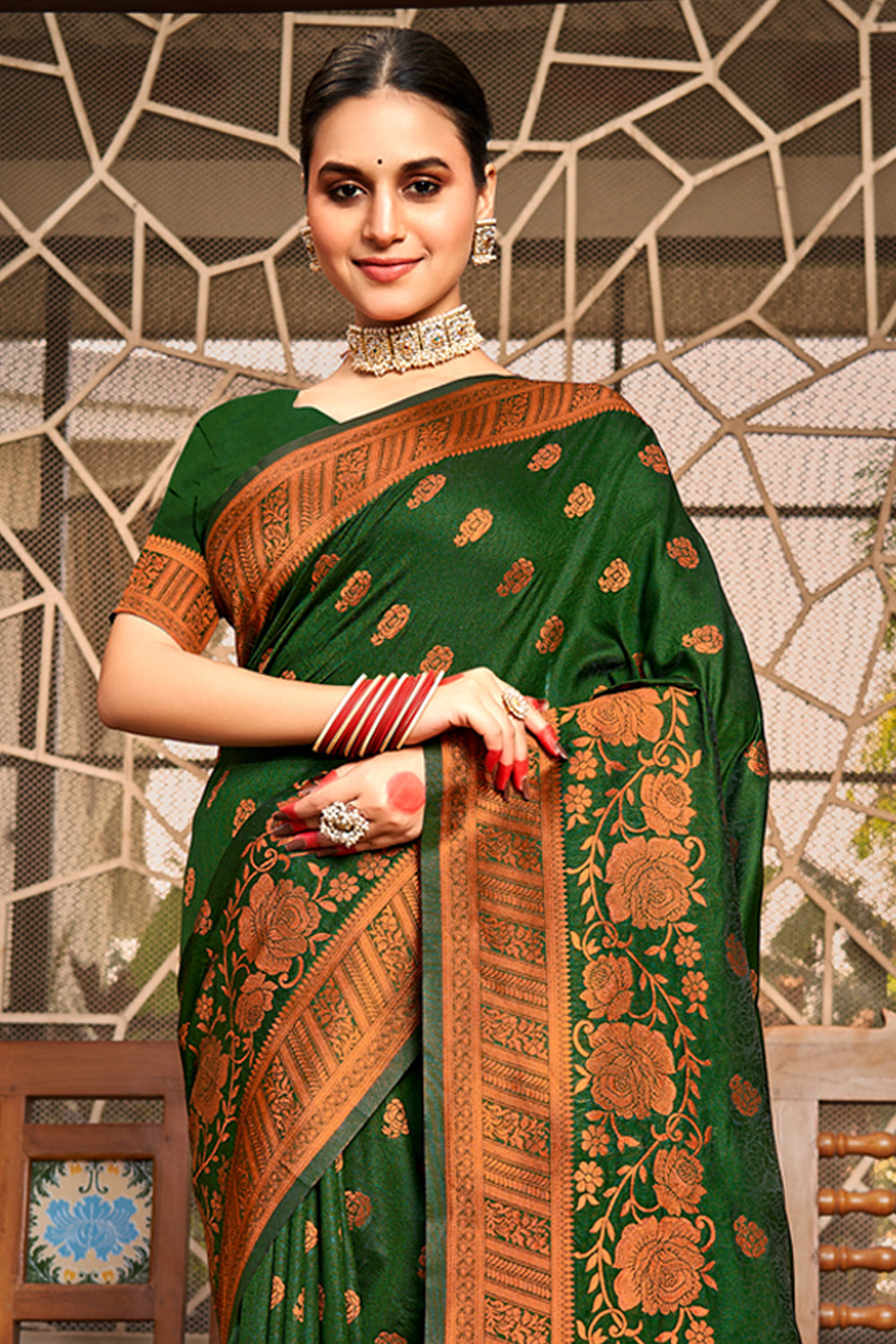 Green Silk Saree