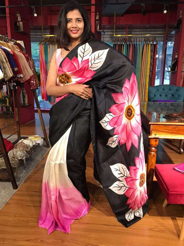 Multicolor Mulmul Cotton Saree