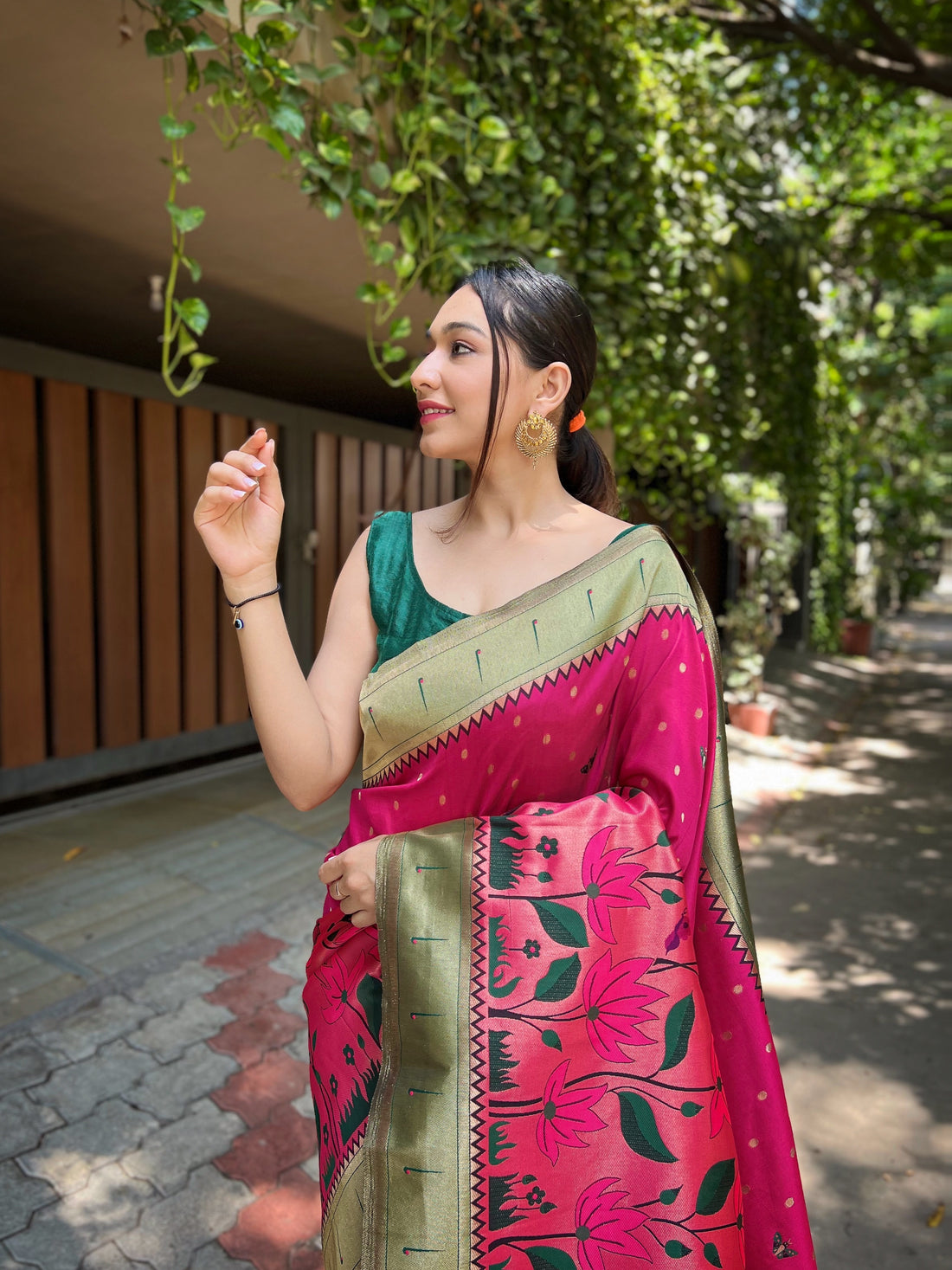 Pink Banarasi Silk Saree