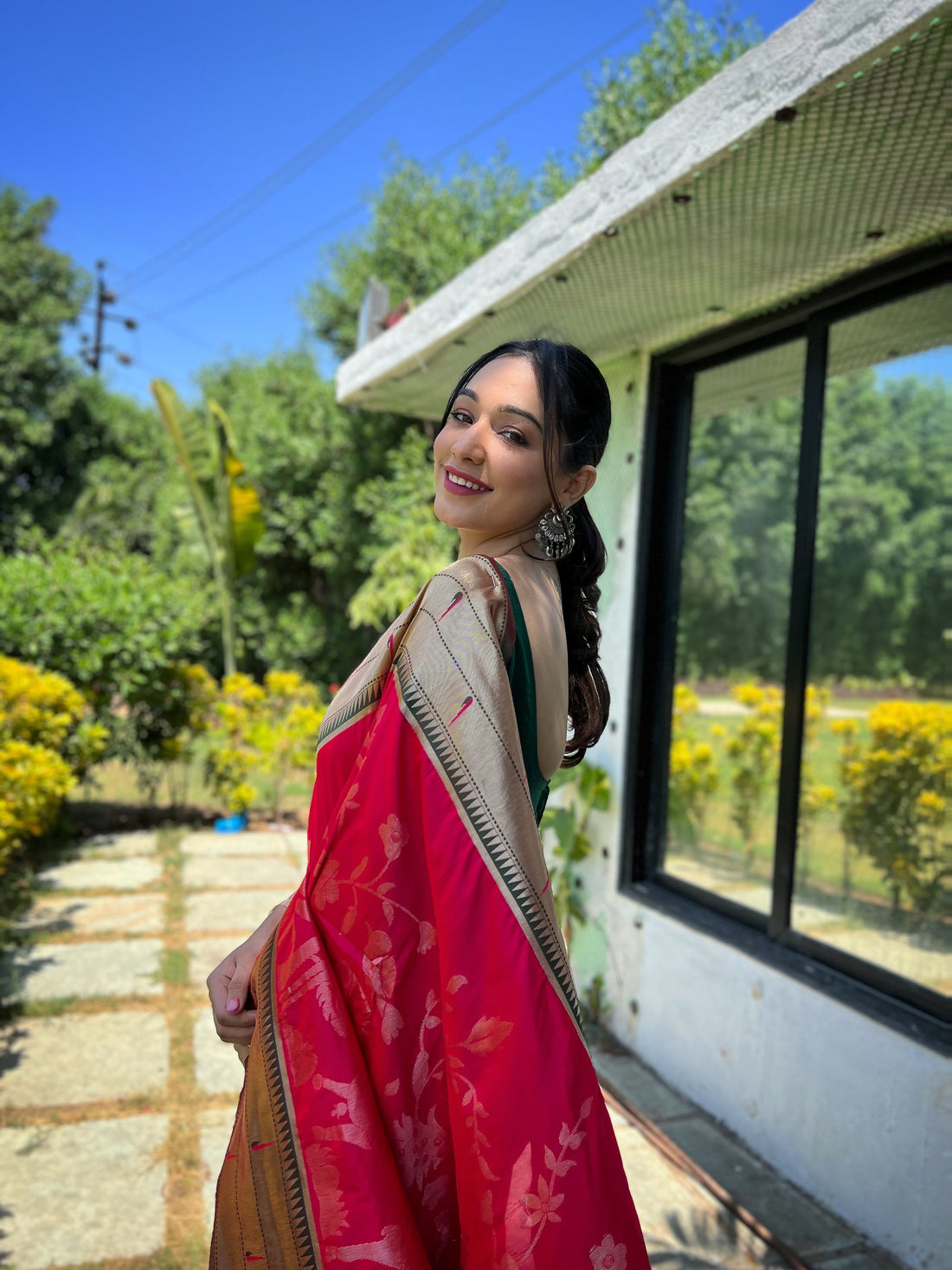 Pink Soft Paithani Silk Saree